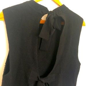 Wilfred brand black sweater vest.